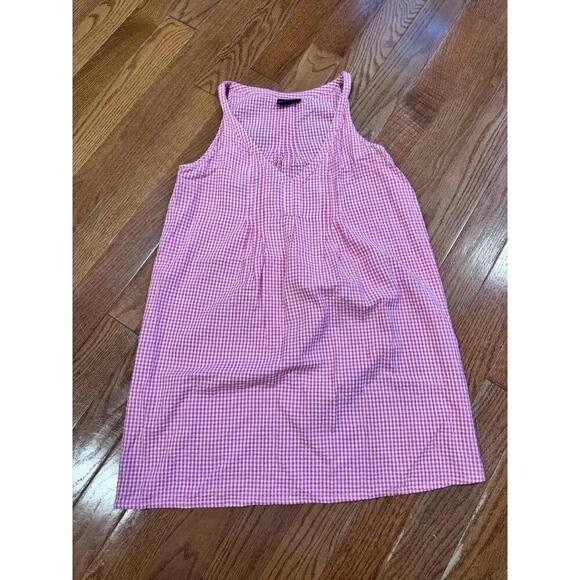 Madison Mathews Red Checkered Knee-Length Sleeveless Dress Medium Classic Spring - Picture 1 of 5